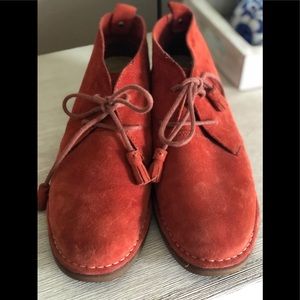 Hush Puppies booties -Orange size 9